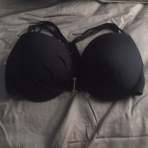 PINK black bikini top